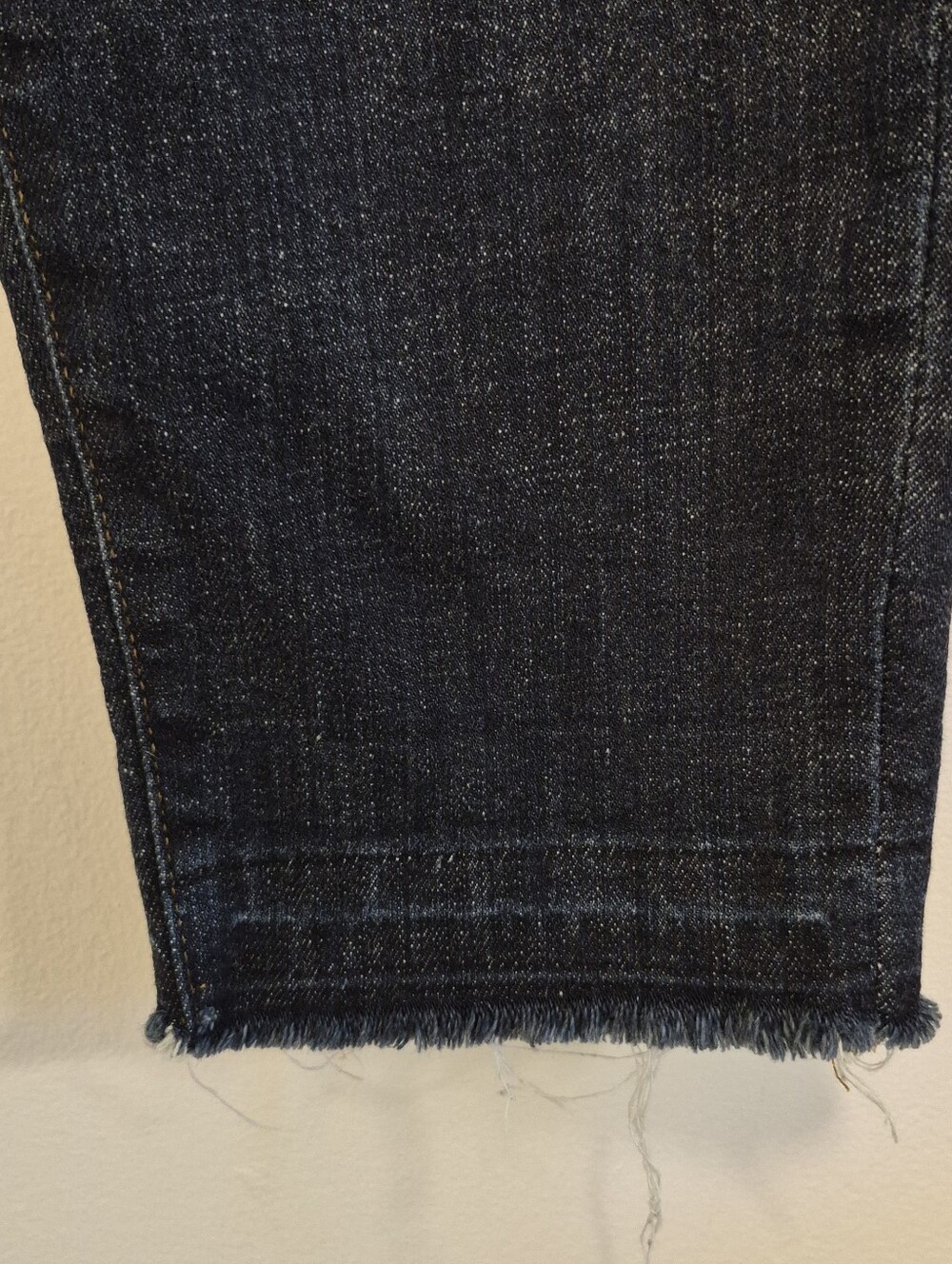 Frame Le Garcon Crop Jeans Released Hem Covant Dark Blue Straight Ankle Sz 28 - Picture 8 of 14